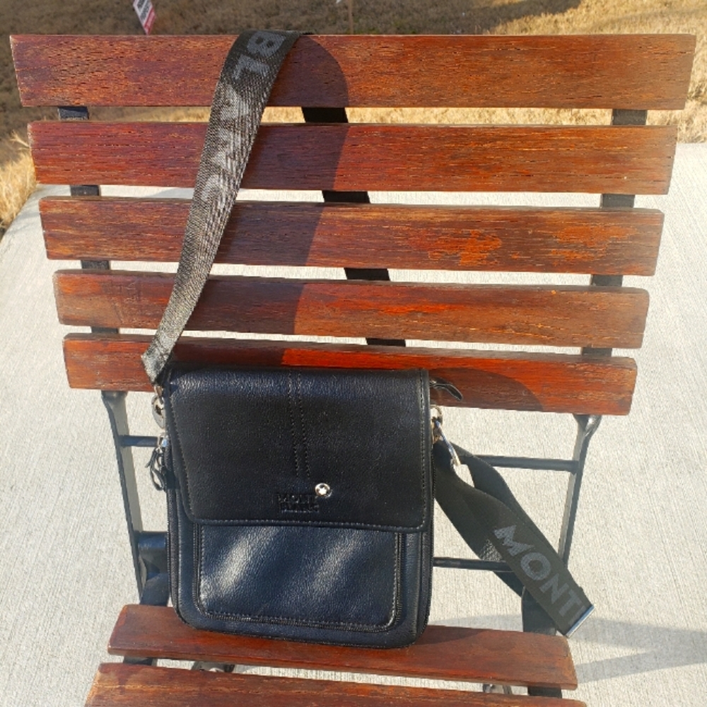 Montblanc Black Crossbody Bag with Adjustable Strap